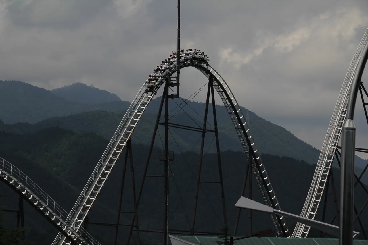The Fujiyama roller coaster at Fuji-Q Highland