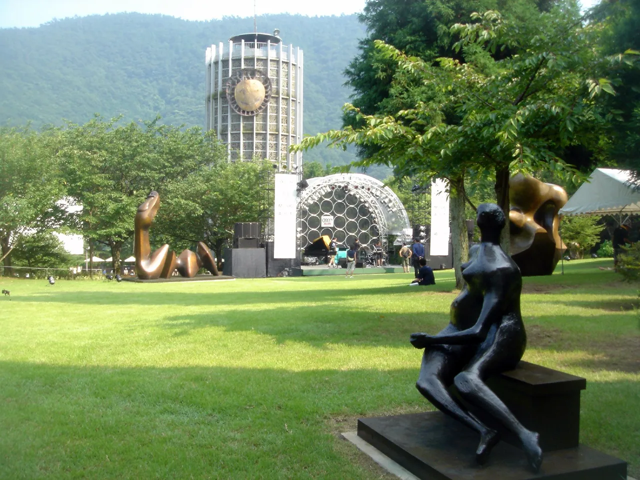 Sculptures on the lawns of The Hakone Open-Air Museum