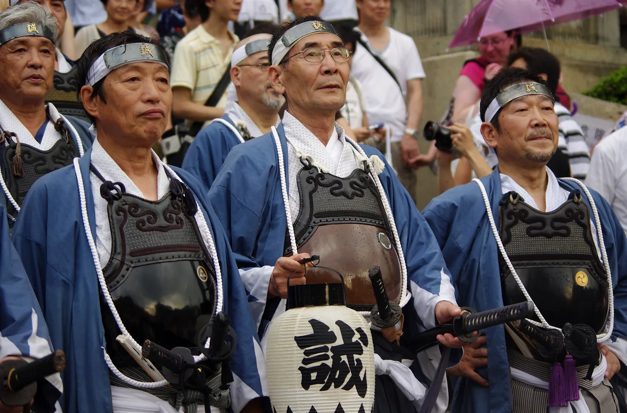 A tall yamaboko float during Kyoto's Gion Matsuri in July