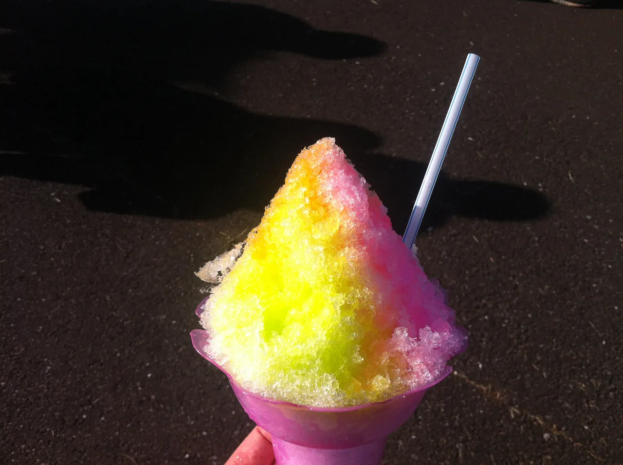 Colourful kakigori shaved-ice desserts in summer
