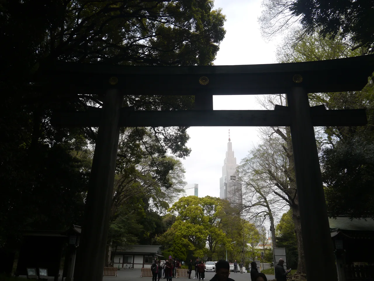 The torii gate at Meiji Jingu shrine in Tokyo The torii gate at Meiji Jingu shrine in Tokyo