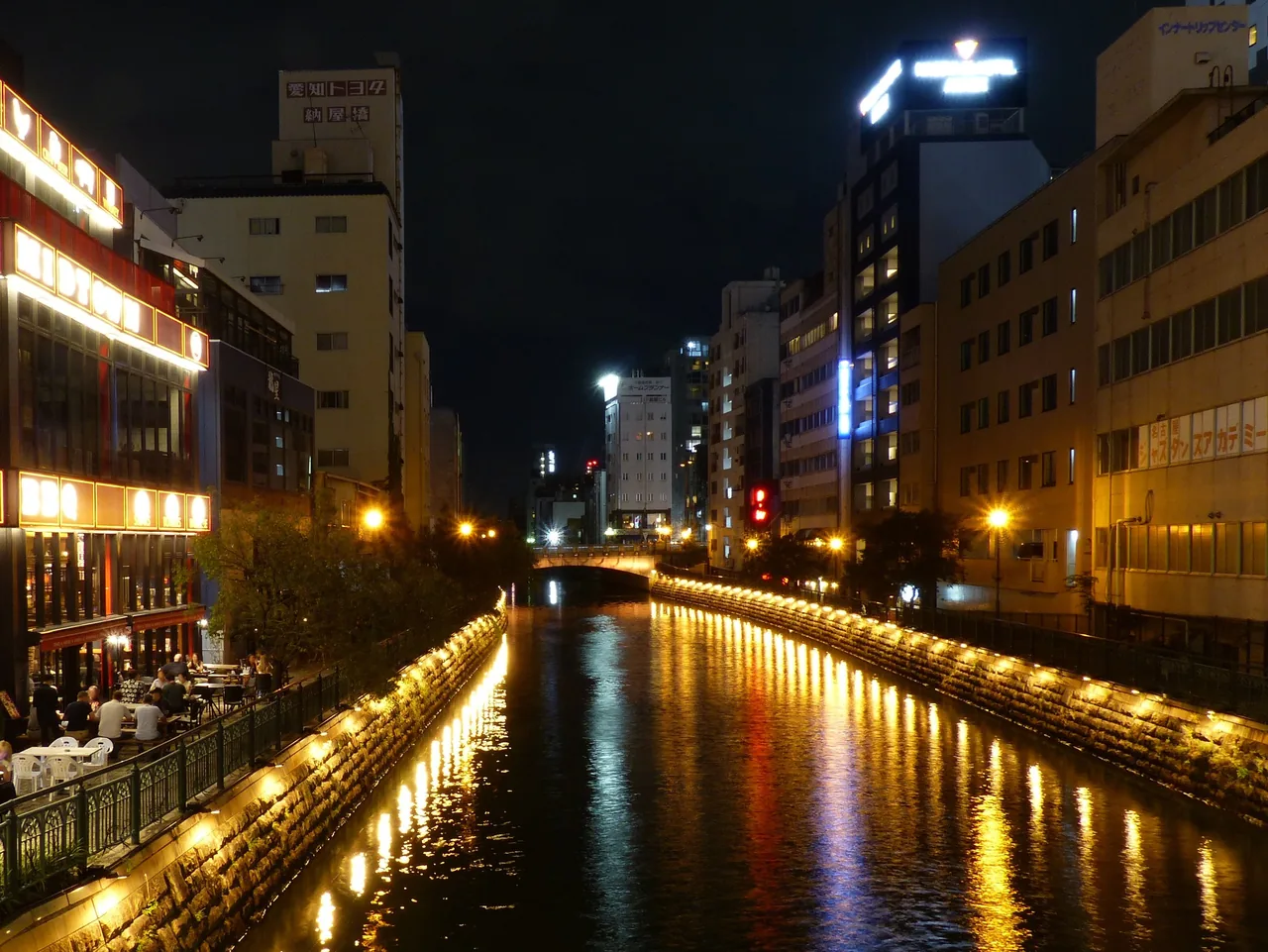 The Horikawa river running through Nagoya's Fushimi and Nayabashi business district
