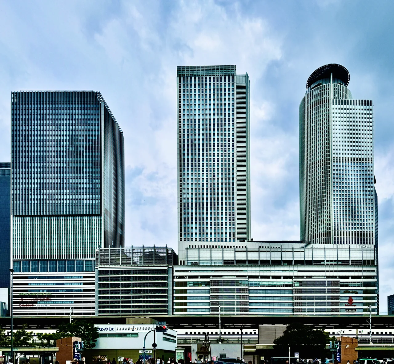 The JR Central Towers and Midland Square skyline above Nagoya Station