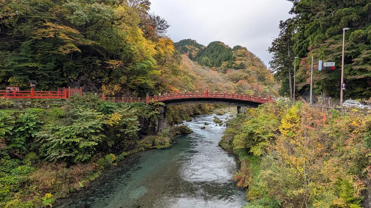 Shinkyo Sacred Bridge over the Daiya River at Nikko