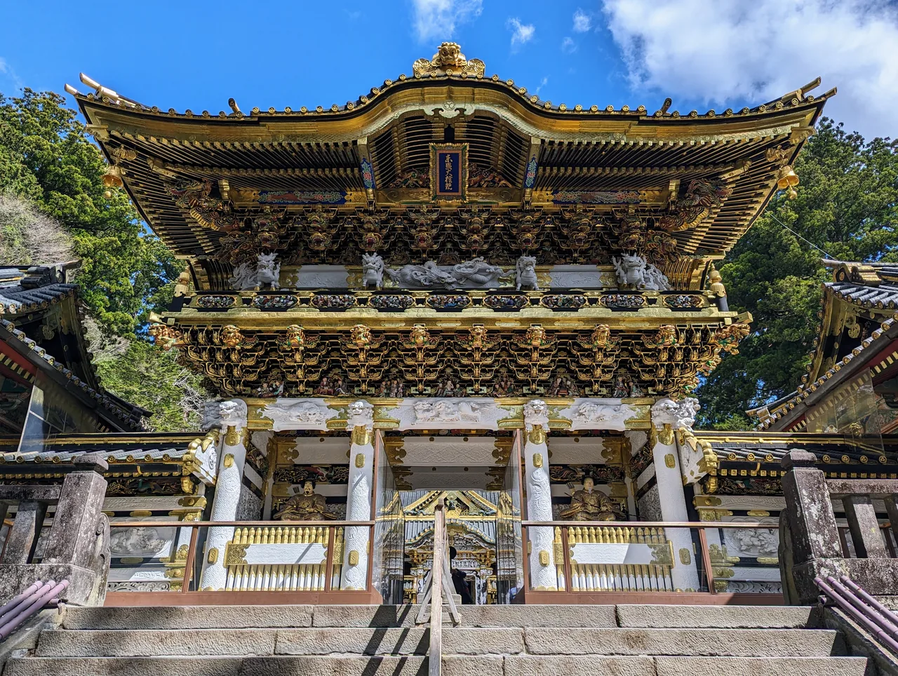 The ornately carved Yomeimon Gate at Toshogu Shrine in Nikko