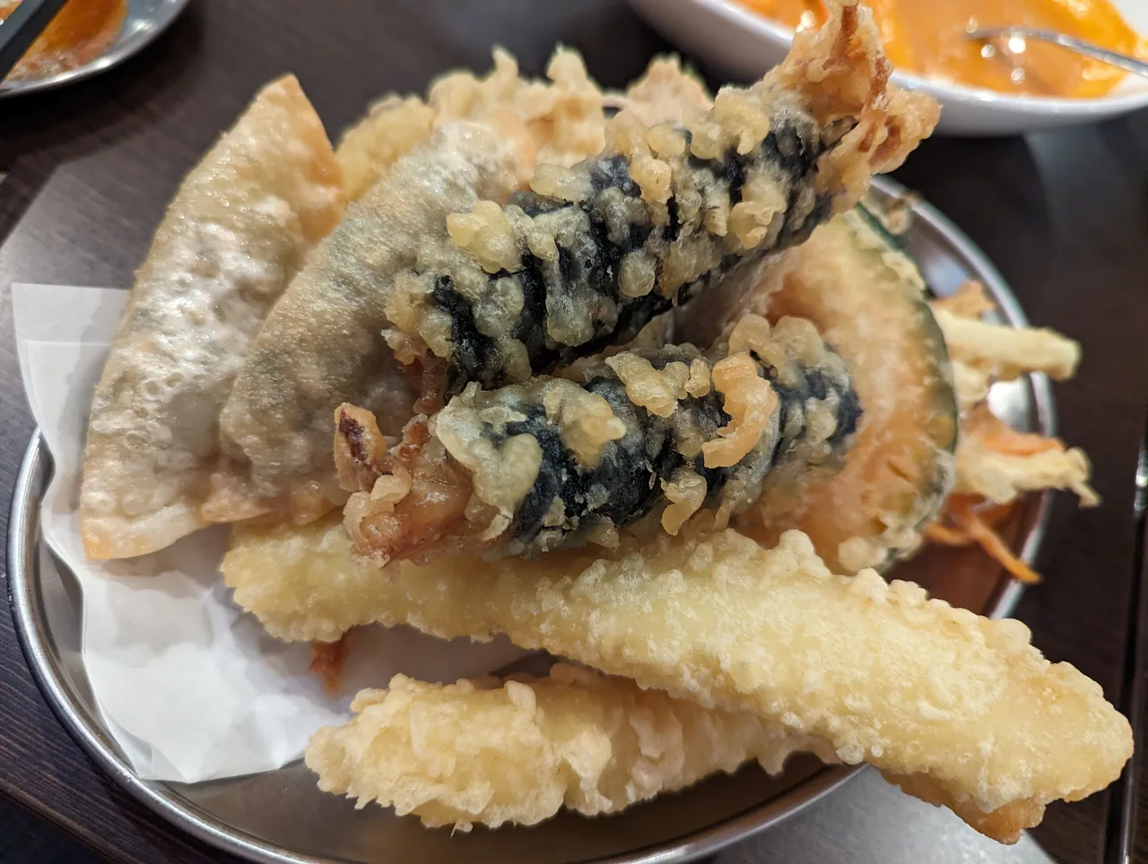 Korean food served at a restaurant in Shin-Okubo, Tokyo's Koreatown near Shinjuku