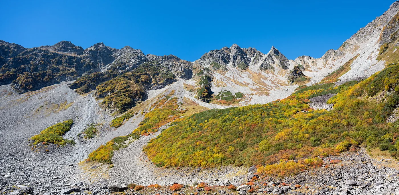 The Hida mountains above Kamikochi in the Japanese Alps