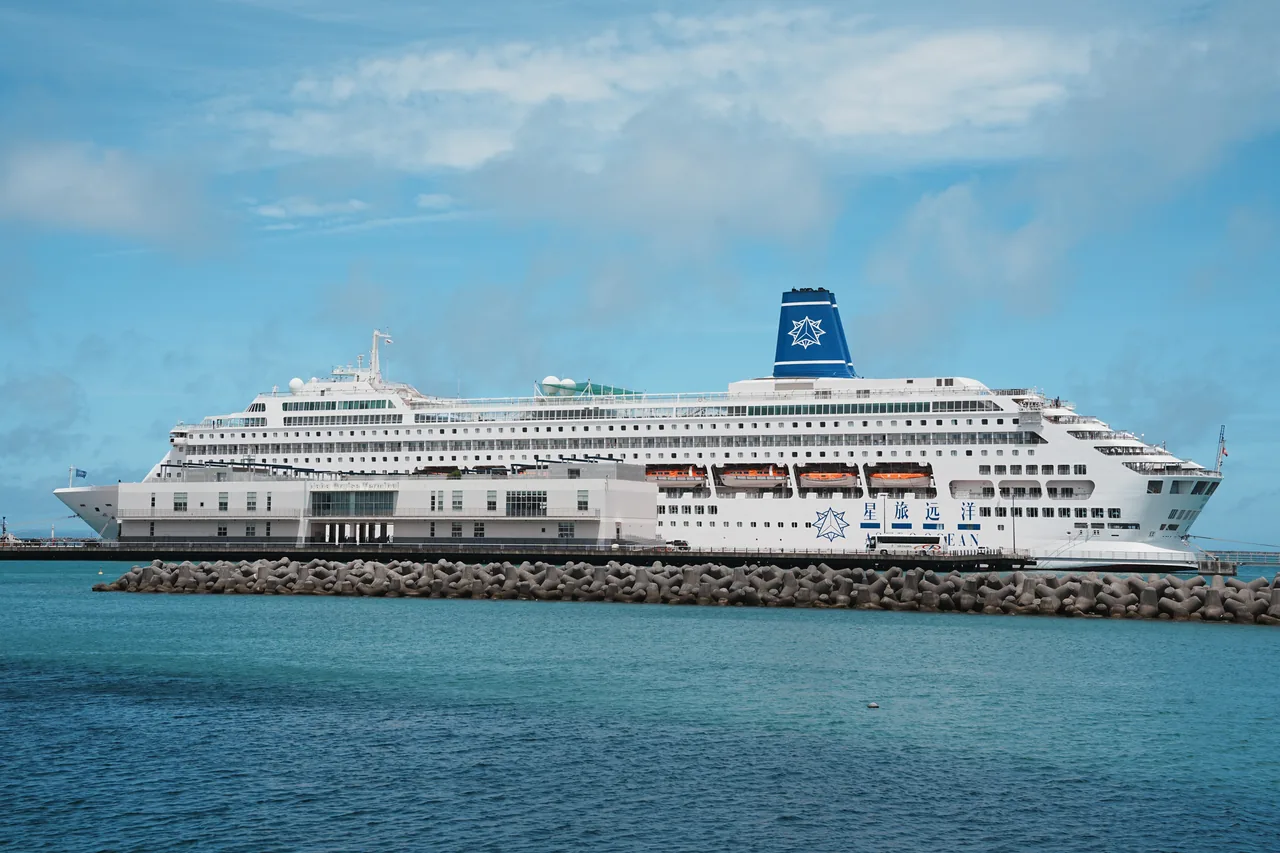Cruise berth at Naha Port in Okinawa with a ship alongside