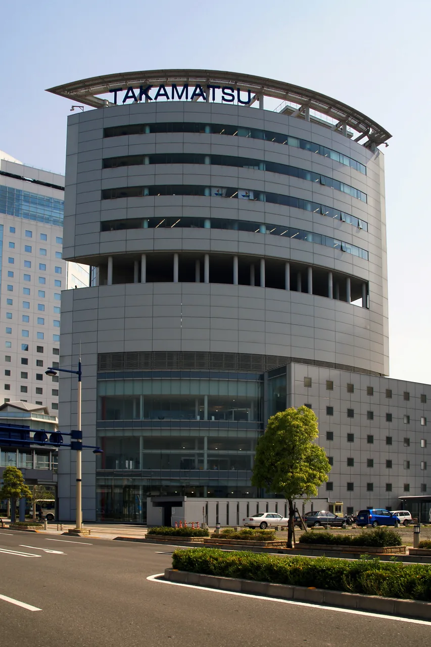 The passenger terminal building at Takamatsu Port